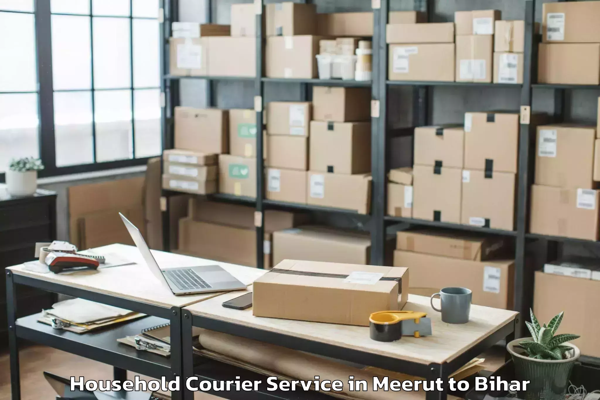 Trusted Meerut to Mohiuddinnagar Household Courier